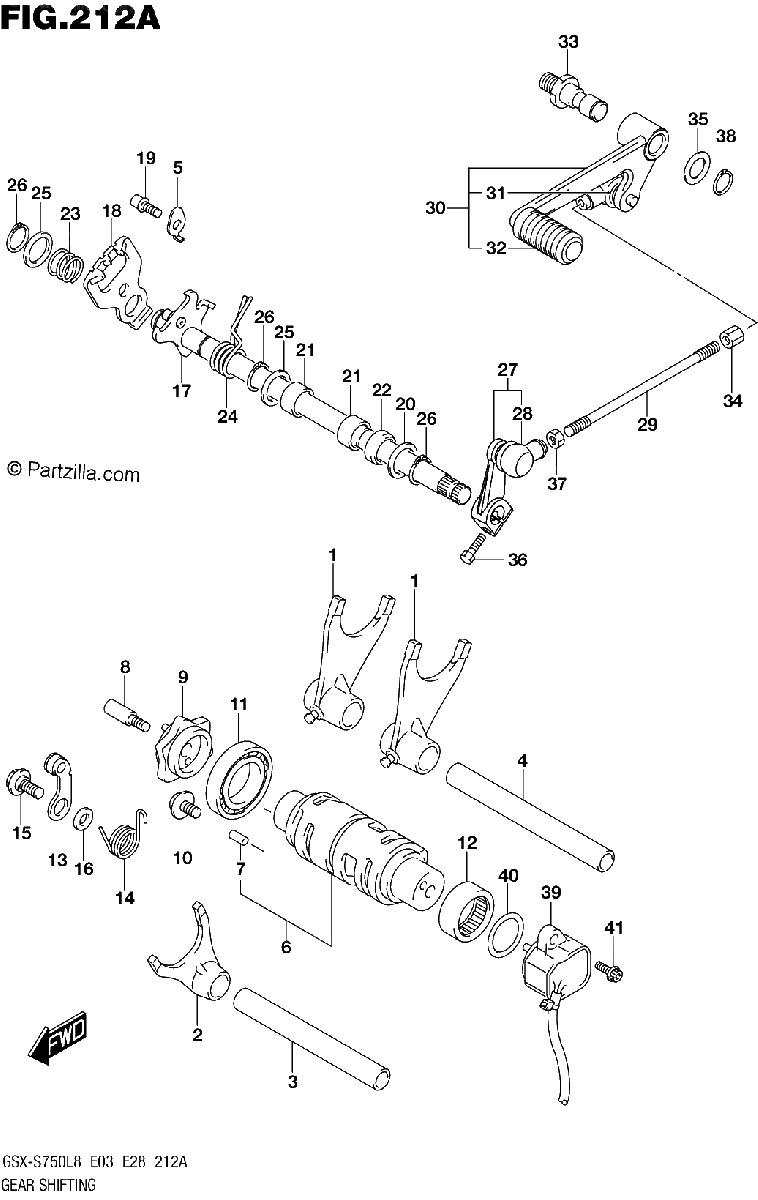 Diagrama de 212A GEAR SHIFTING