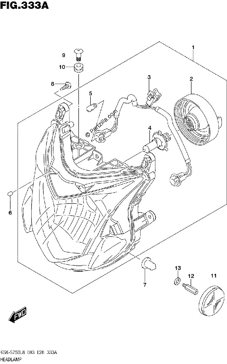 Diagrama de HEADLAMP