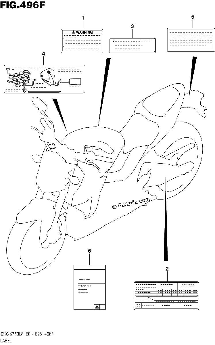 Diagrama de LABEL GSX S750AL8 E33