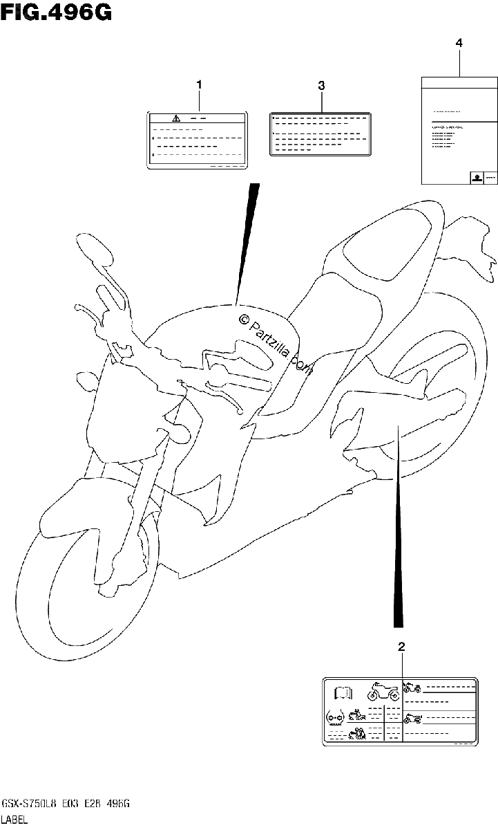 Diagrama de LABEL GSX S750AZL8 E28