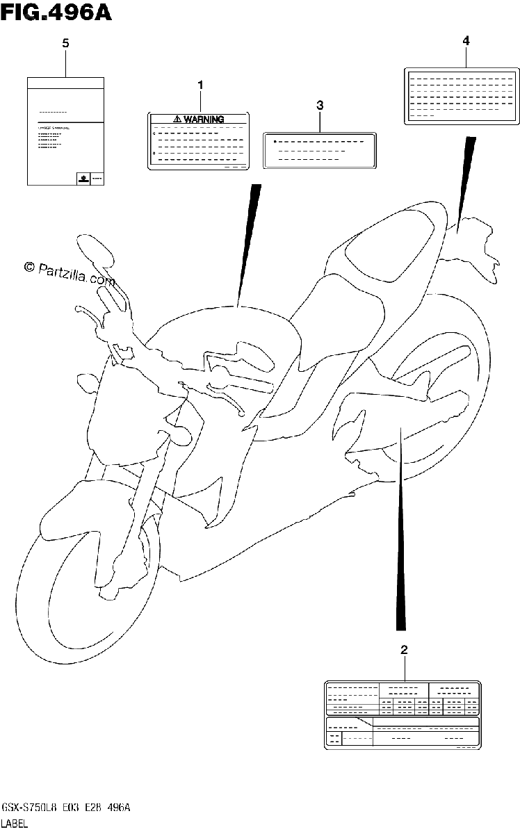 Diagrama de LABEL GSX S750L8 E03