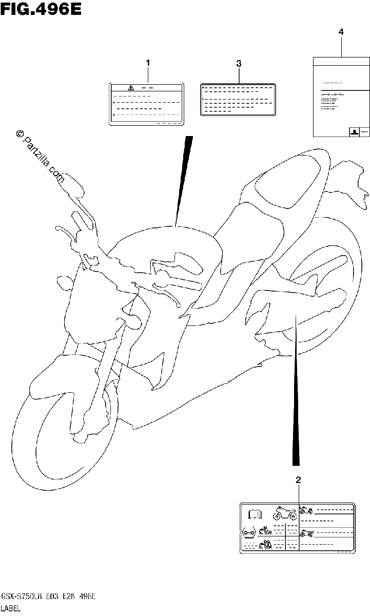 Diagrama de 496E LABEL GSX S750AL8 E28