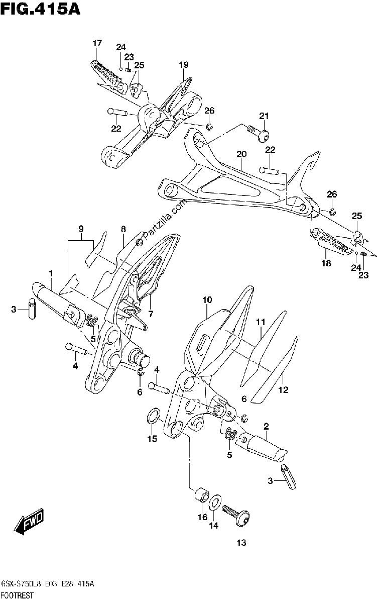 Diagrama de 415A FOOTREST