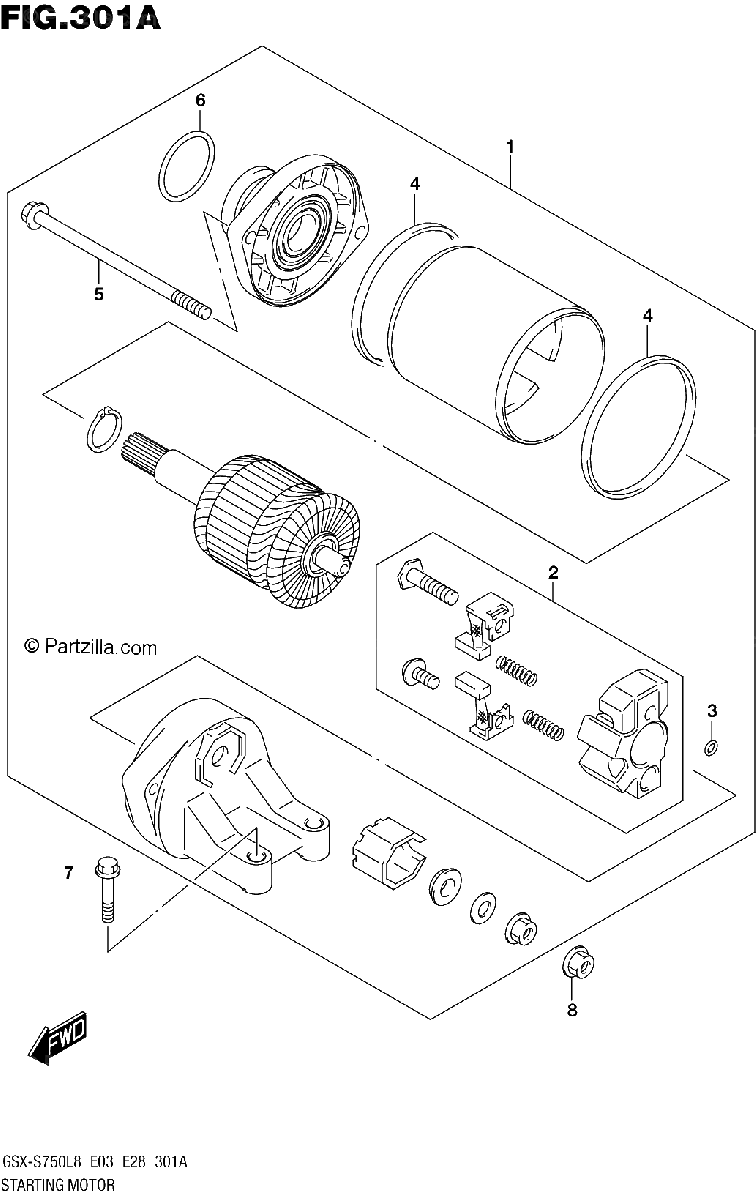 Diagrama de 301A STARTING MOTOR