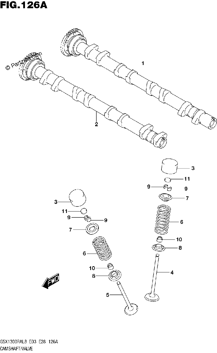 Diagrama de 126A CAMSHAFT VALVE