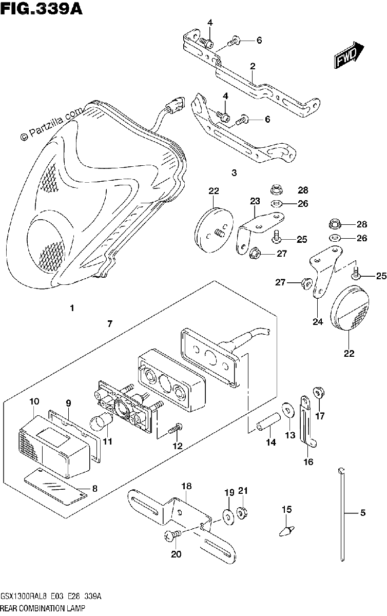 Diagrama de 339A REAR COMBINATION LAMP