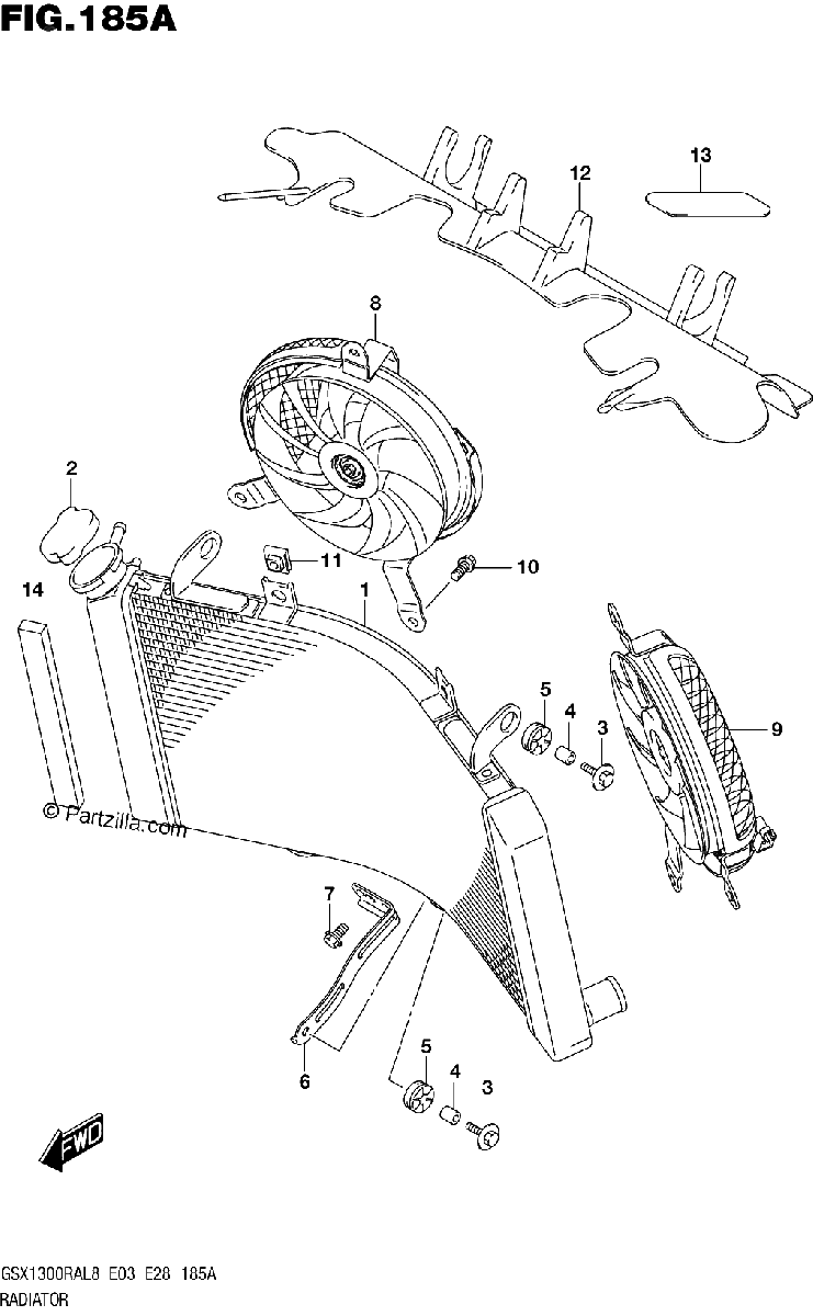 Diagrama de 185A RADIATOR