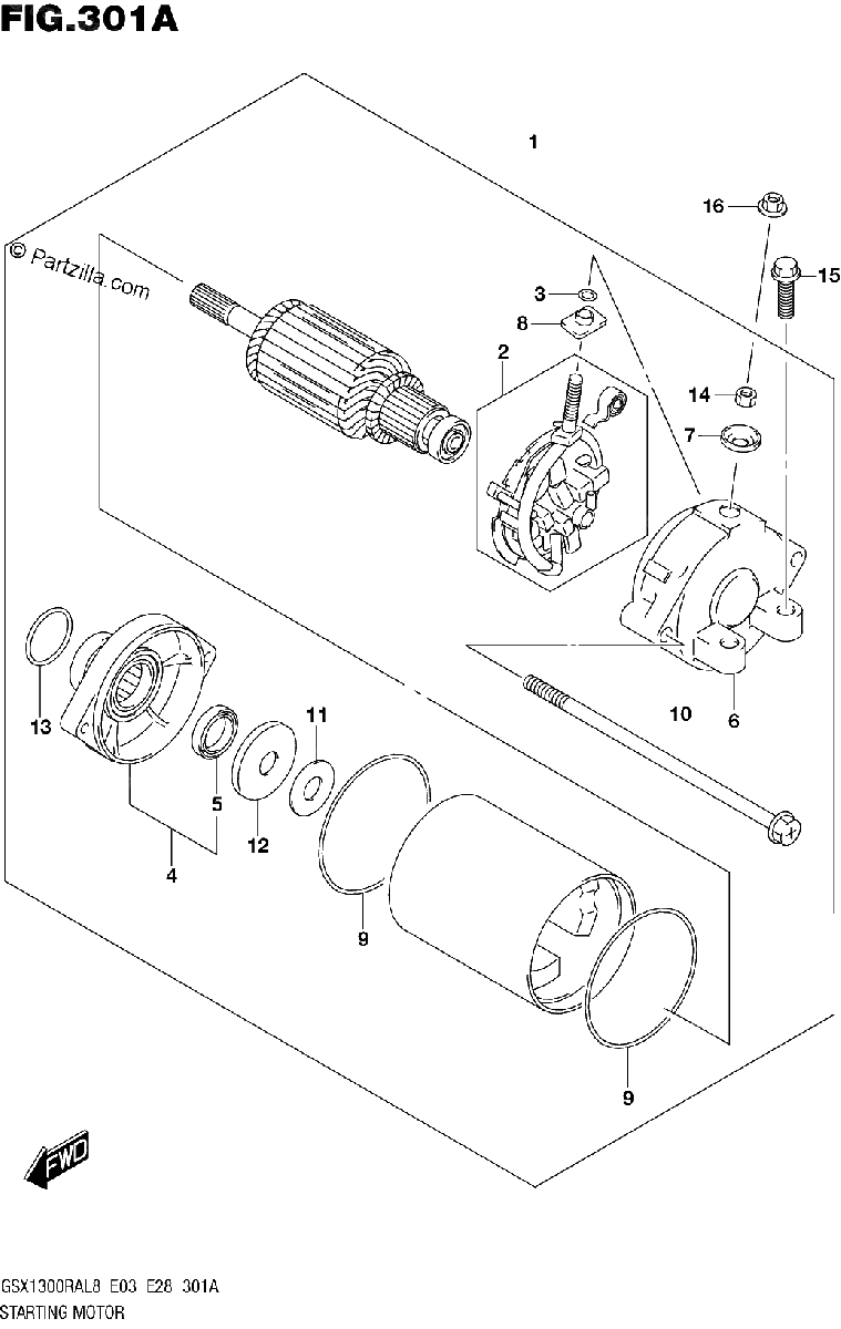 Diagrama de 301A STARTING MOTOR
