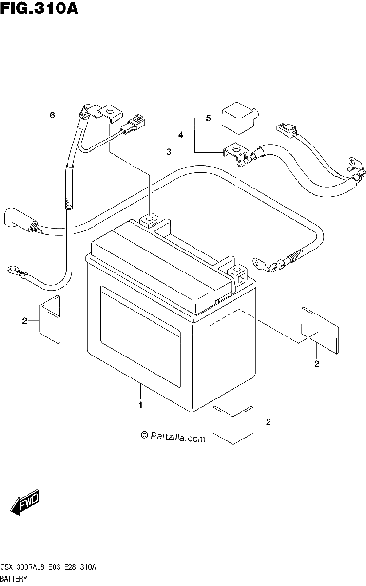 Diagrama de 310A BATTERY