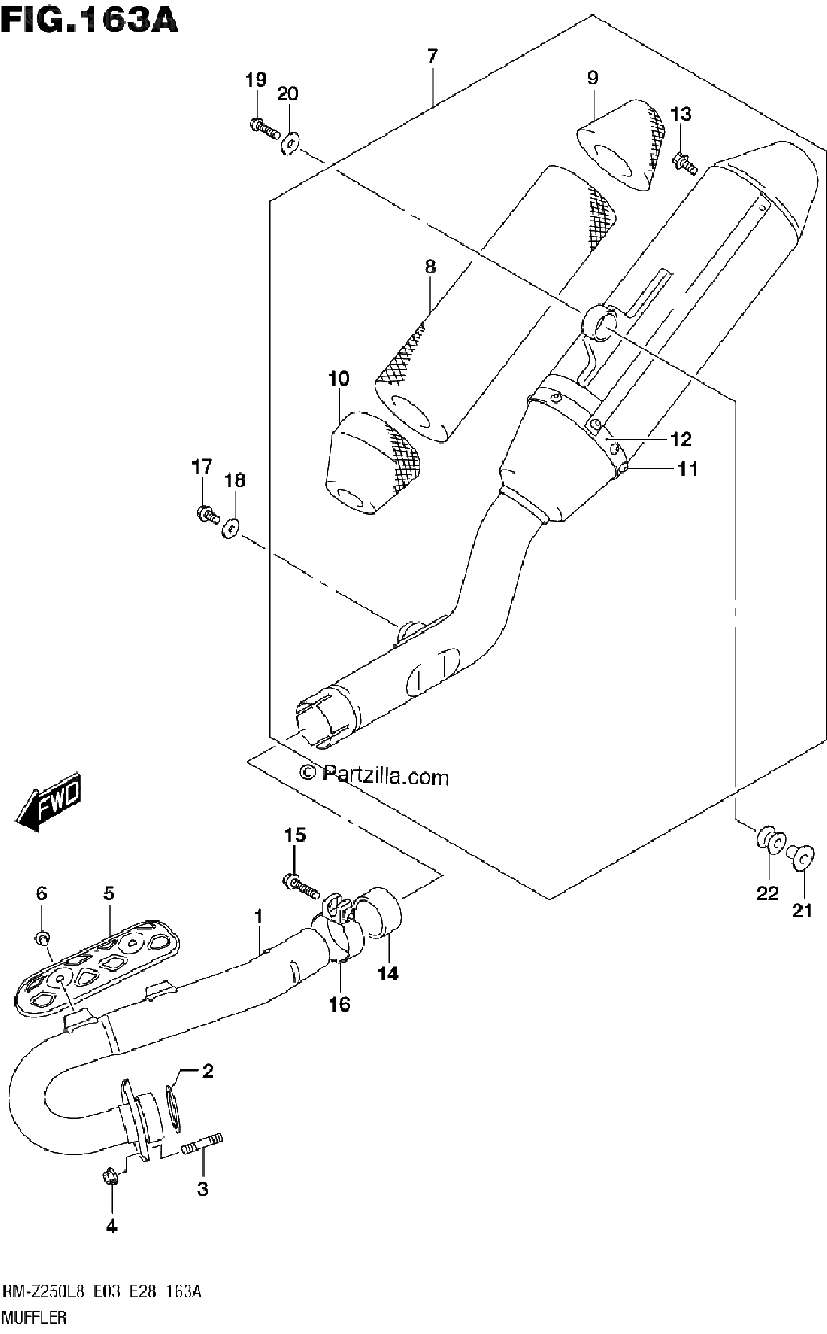 Diagrama de 163A MUFFLER