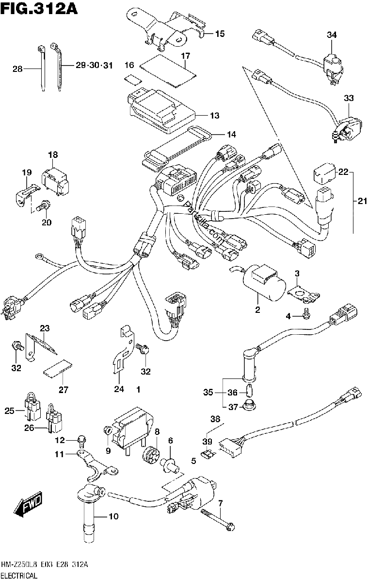 Diagrama de 312A ELECTRICAL