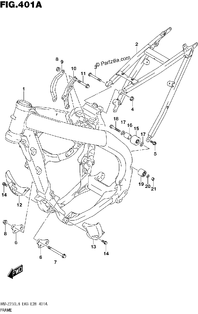 Diagrama de 401A FRAME