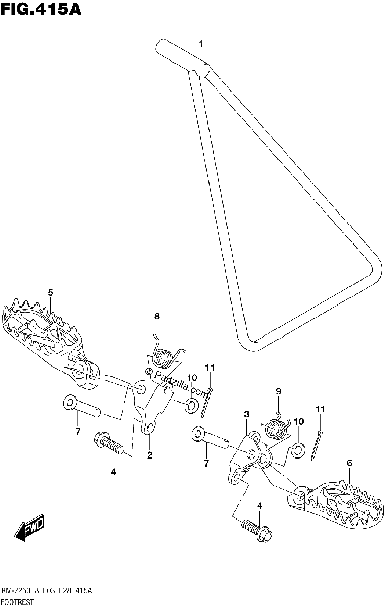 Diagrama de 415A FOOTREST
