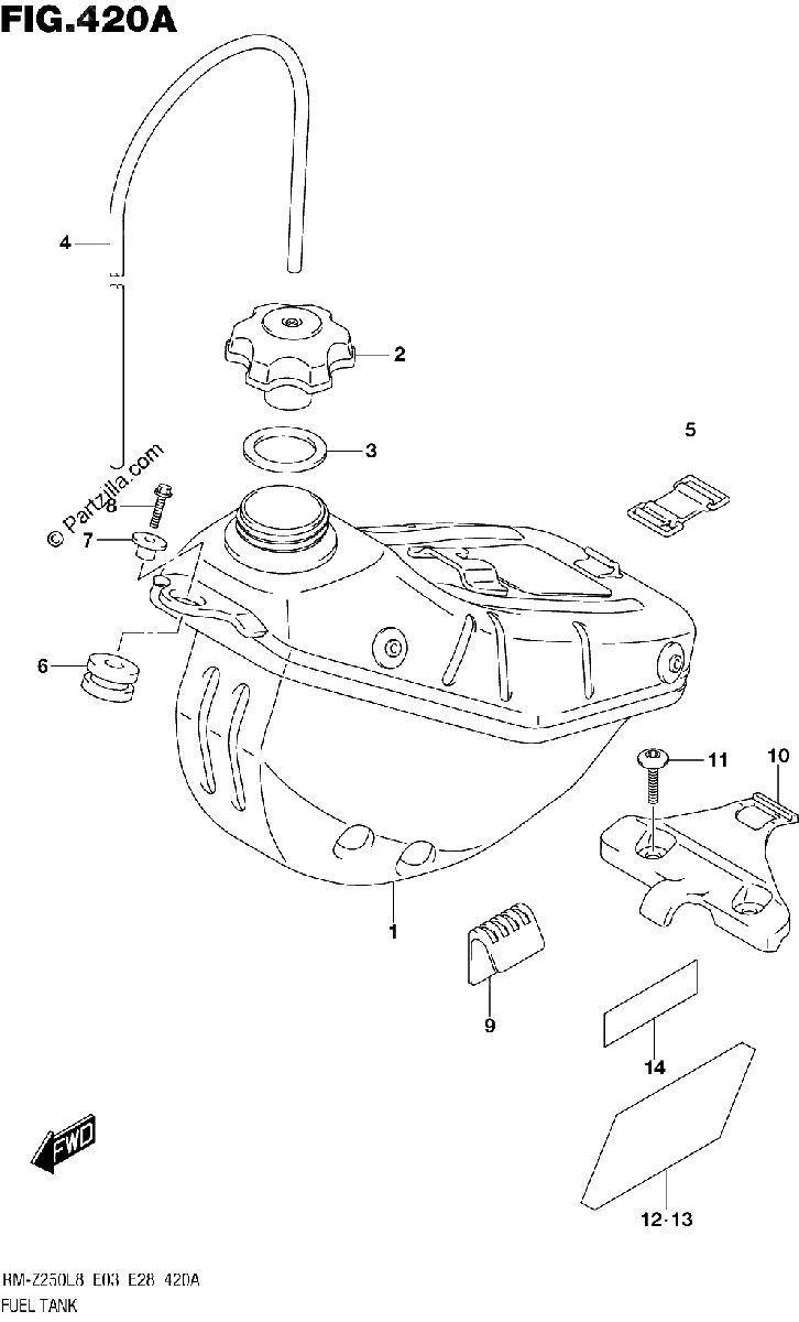 Diagrama de 420A FUEL TANK