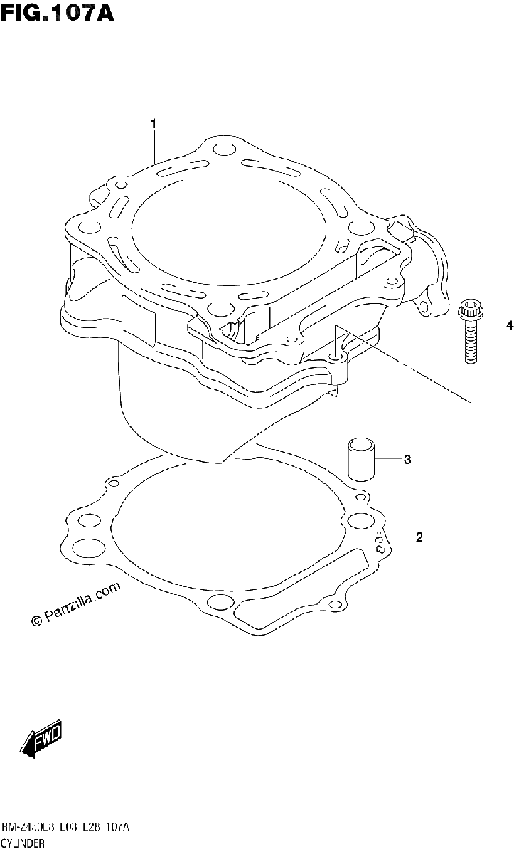 Diagrama de 107A CYLINDER