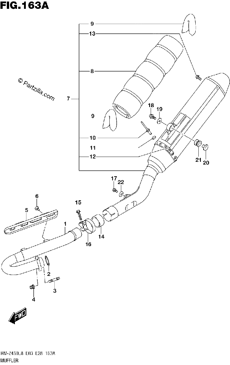 Diagrama de 163A MUFFLER