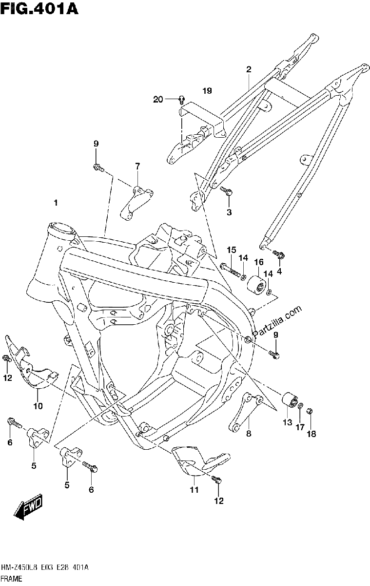 Diagrama de 401A FRAME