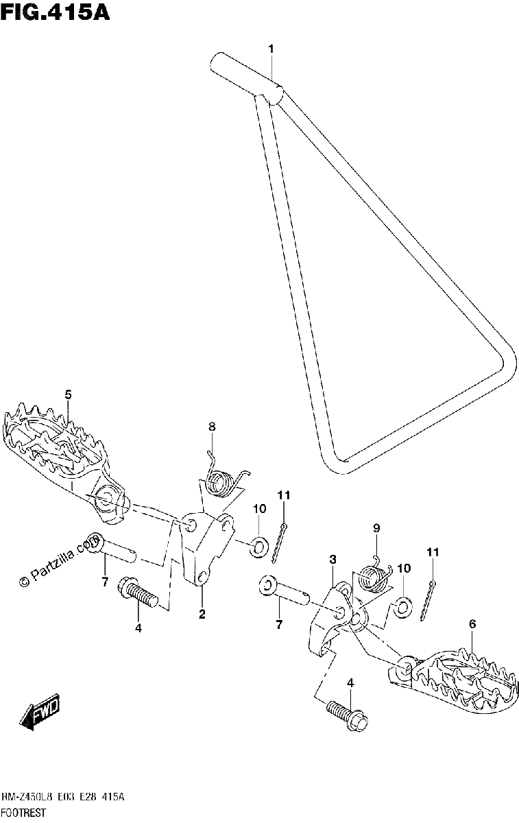 Diagrama de 415A FOOTREST