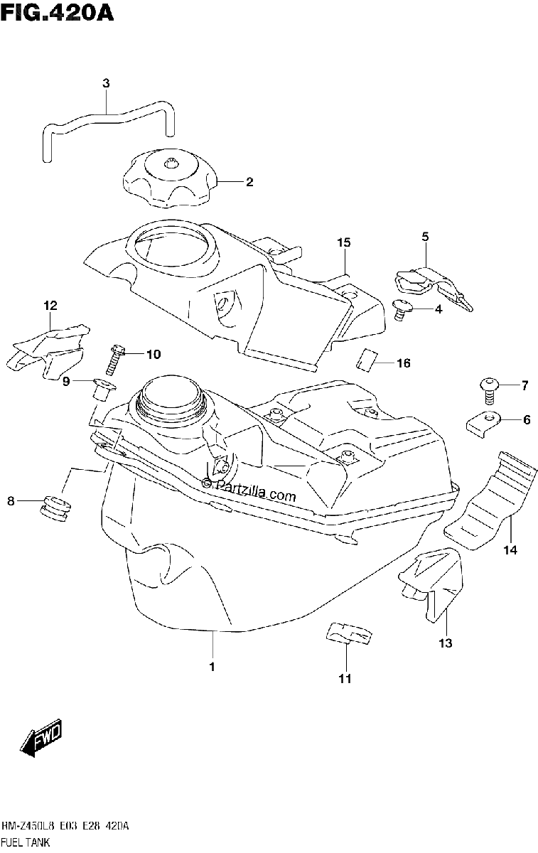 Diagrama de 420A FUEL TANK