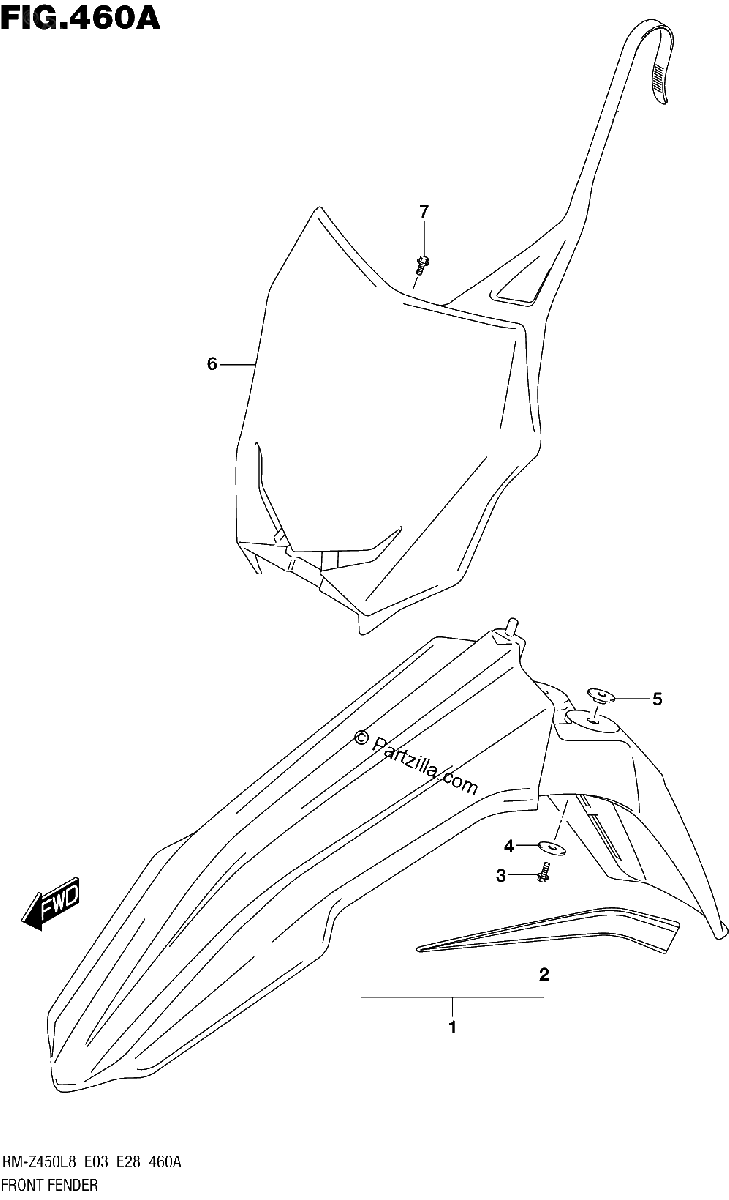 Diagrama de 460A FRONT FENDER