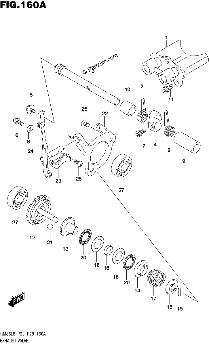 Diagrama de 160A EXHAUST VALVE