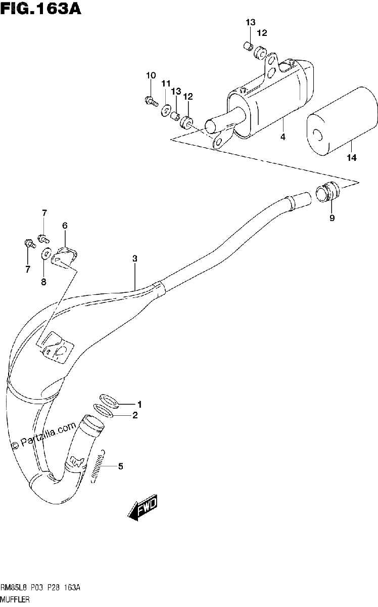 Diagrama de 163A MUFFLER