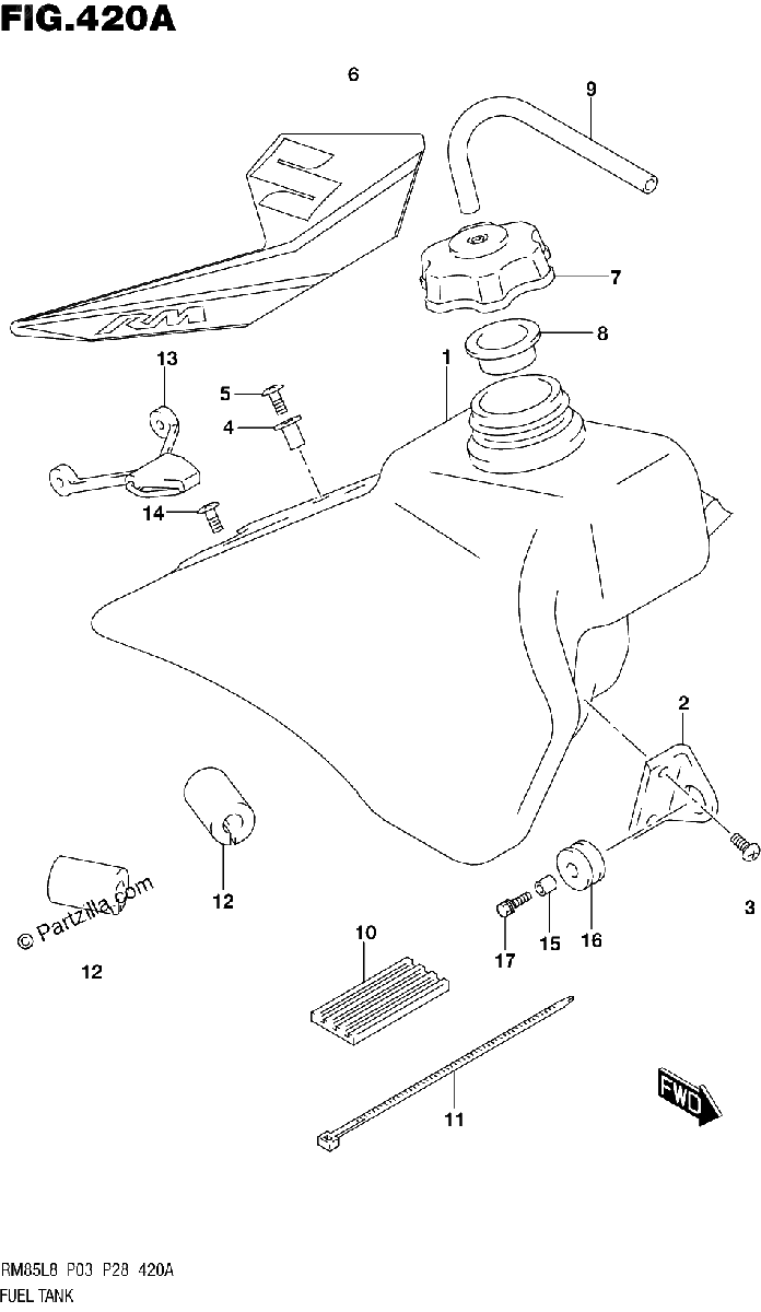 Diagrama de 420A FUEL TANK