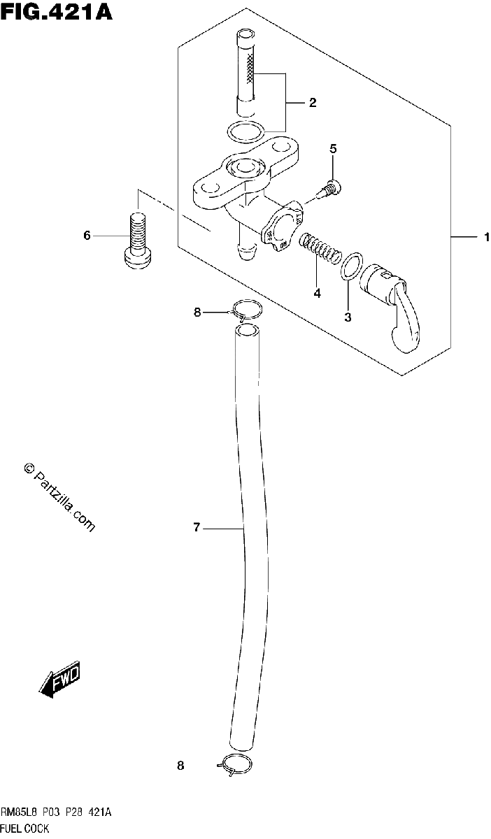 Diagrama de 421A FUEL COCK
