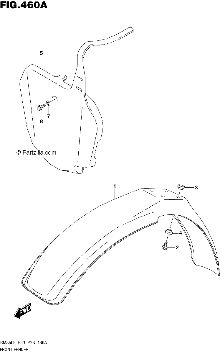 Diagrama de 460A FRONT FENDER