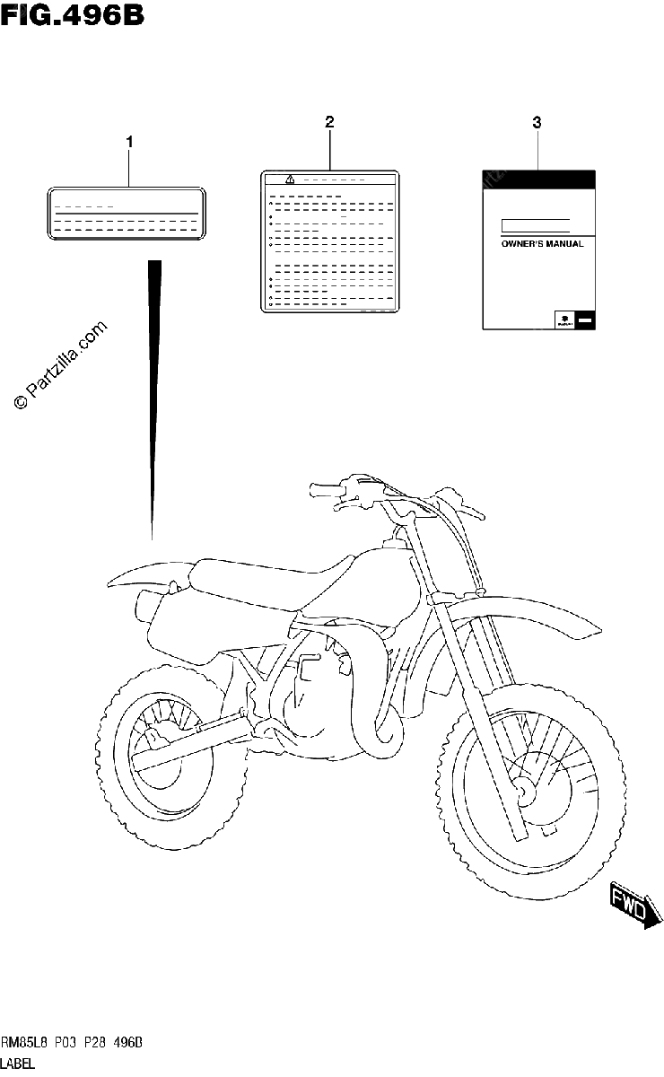 Diagrama de 496B LABEL RM85L8 P28