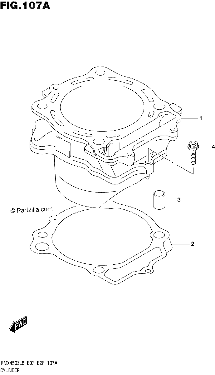 Diagrama de 107A CYLINDER