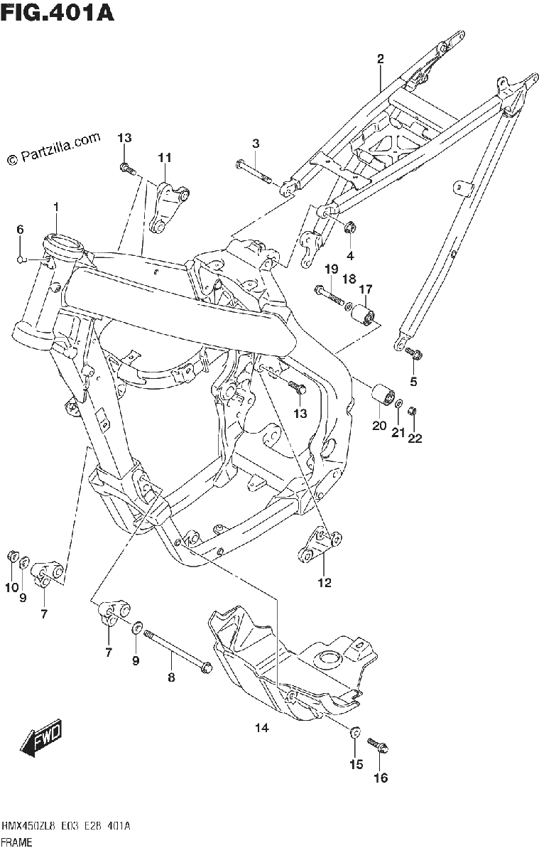 Diagrama de 401A FRAME
