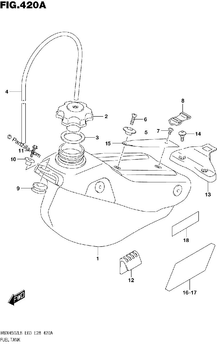 Diagrama de 420A FUEL TANK