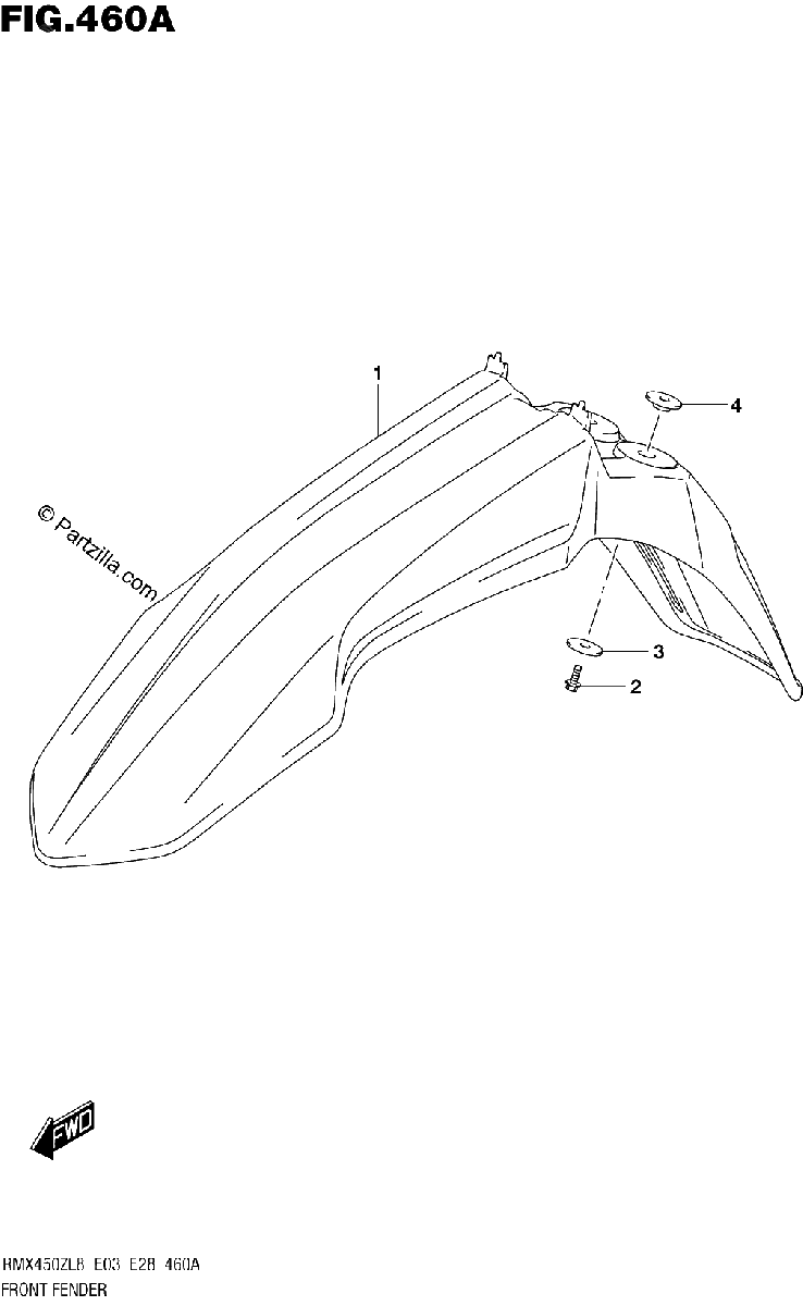 Diagrama de 460A FRONT FENDER