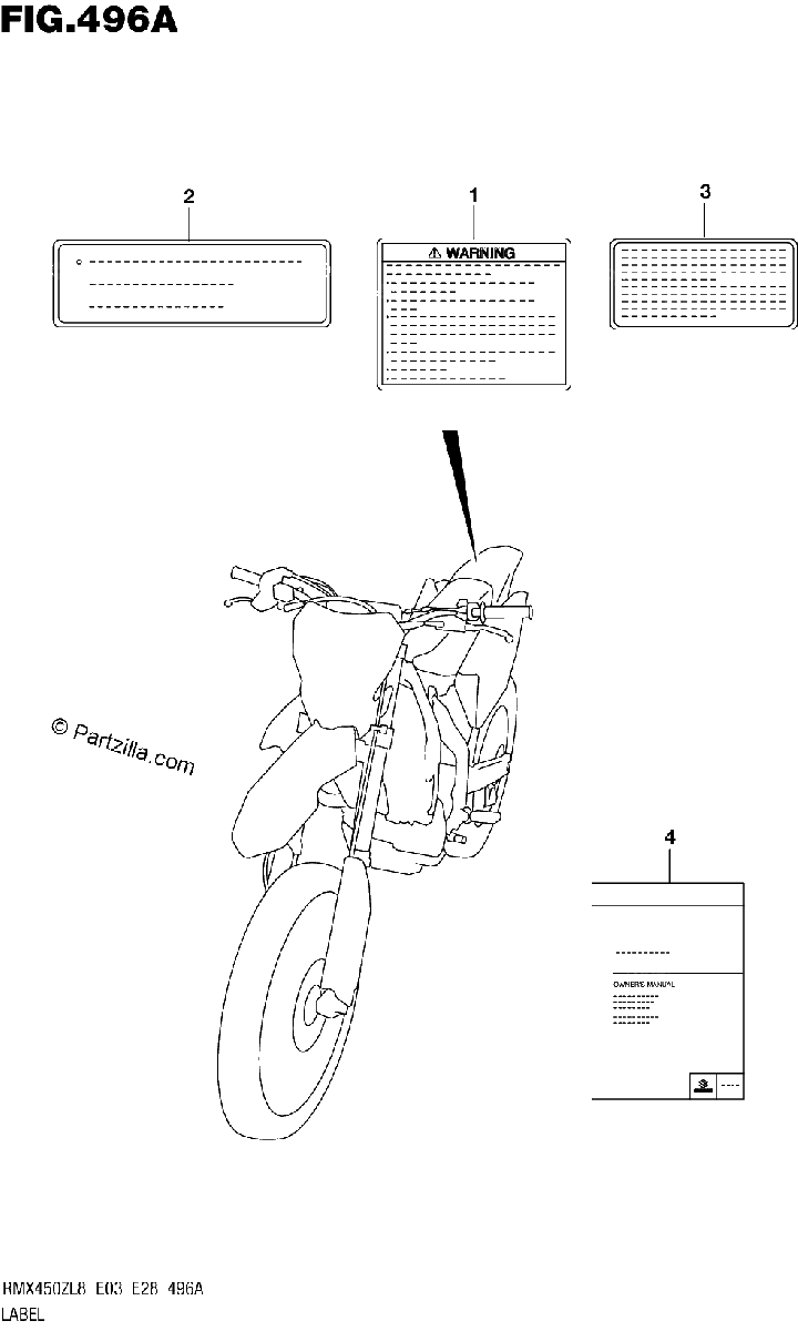 Diagrama de 496A LABEL RMX450ZL8 E03