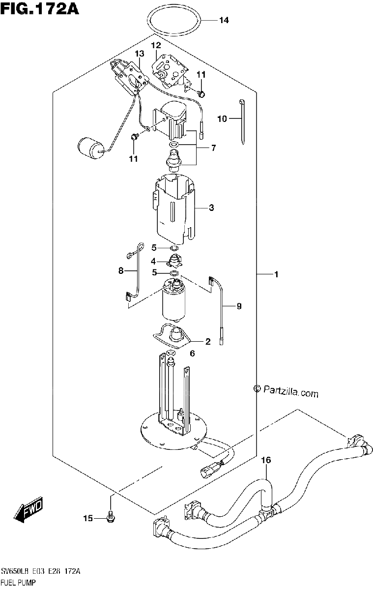 Diagrama de 172A FUEL PUMP