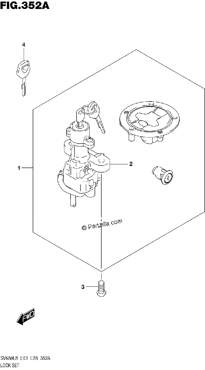 Diagrama de 352A LOCK SET