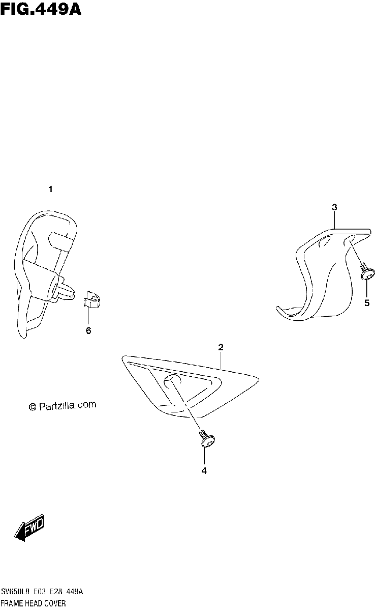 Diagrama de 449A FRAME HEAD COVER