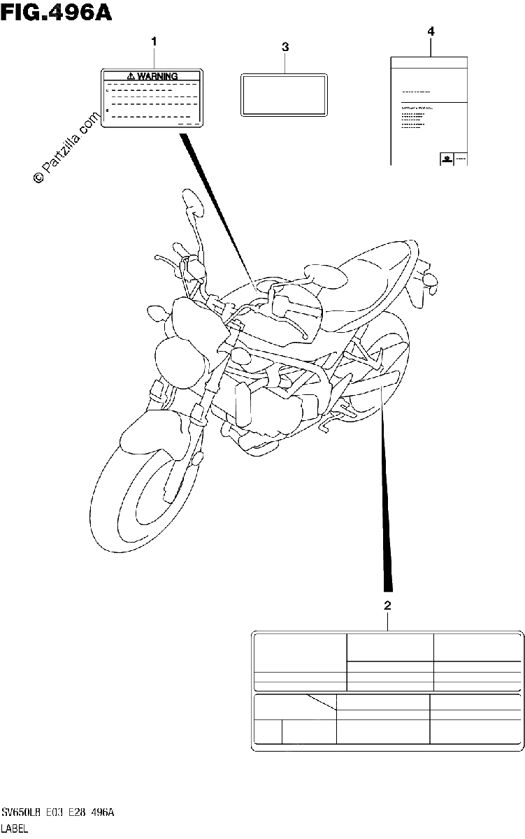 Diagrama de 496A LABEL SV650L8 E03