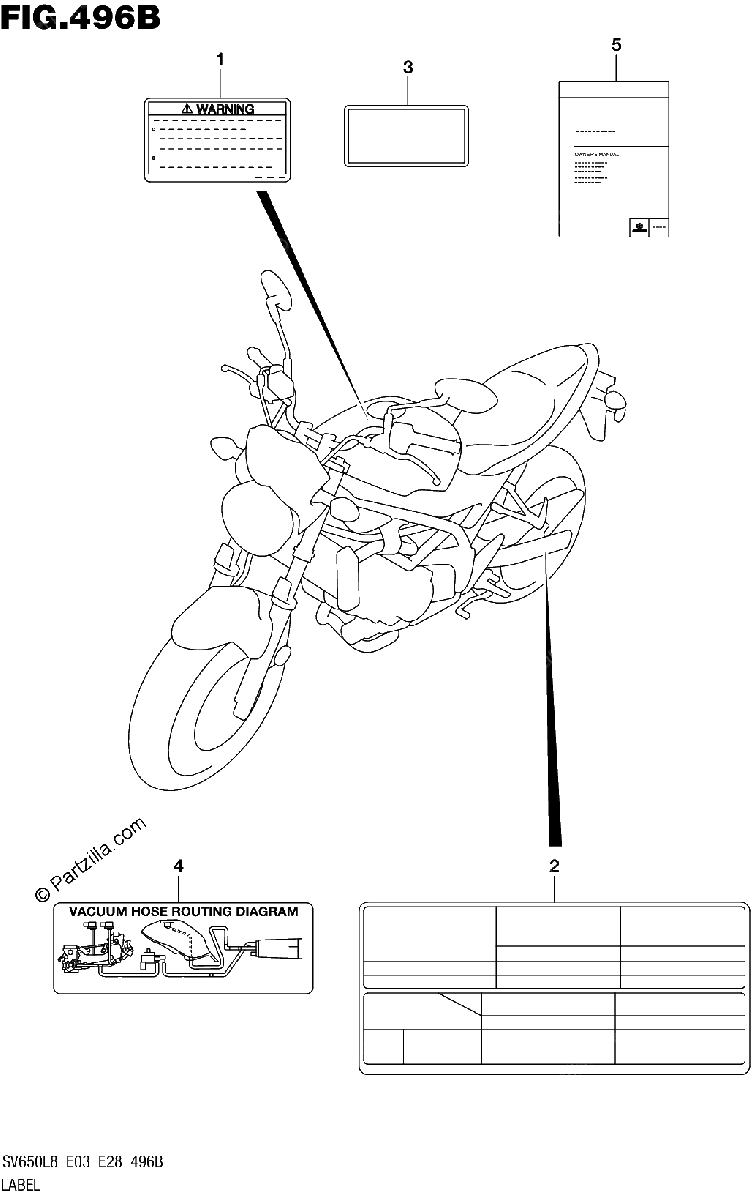 Diagrama de 496B LABEL SV650L8 E33