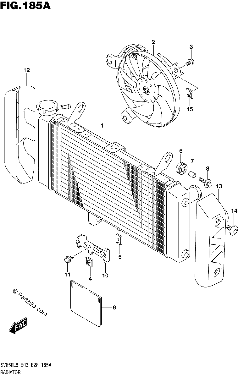 Diagrama de 185A RADIATOR