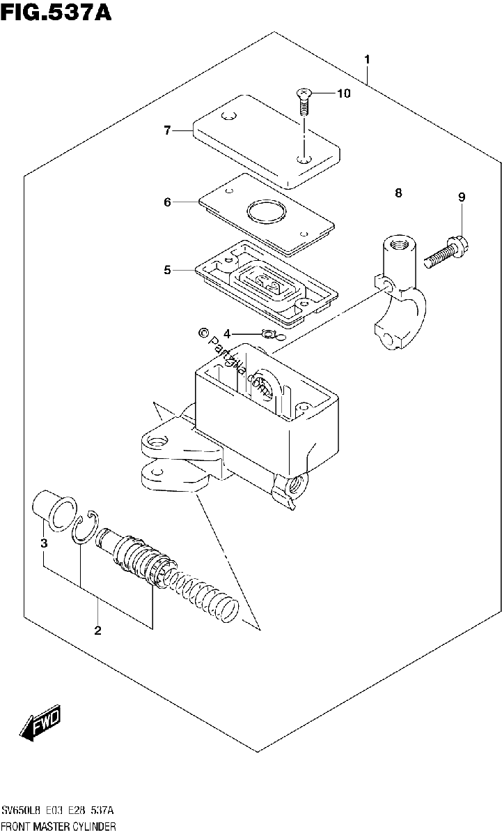 Diagrama de 537A FRONT MASTER CYLINDER