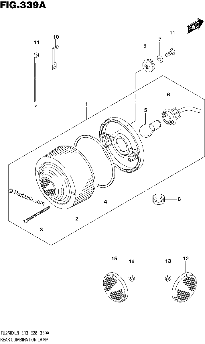 Diagrama de 339A REAR COMBINATION LAMP