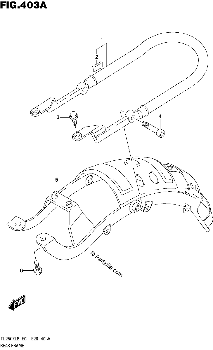 Diagrama de 403A REAR FRAME