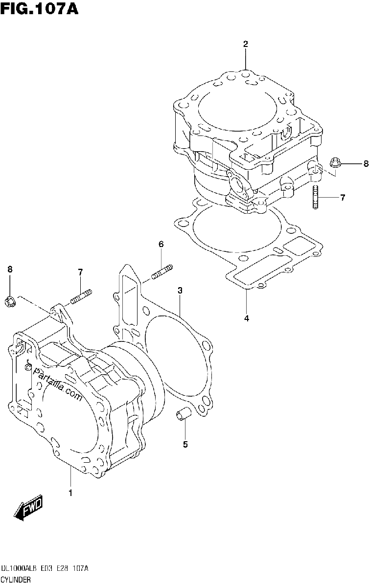 Diagrama de 107A CYLINDER