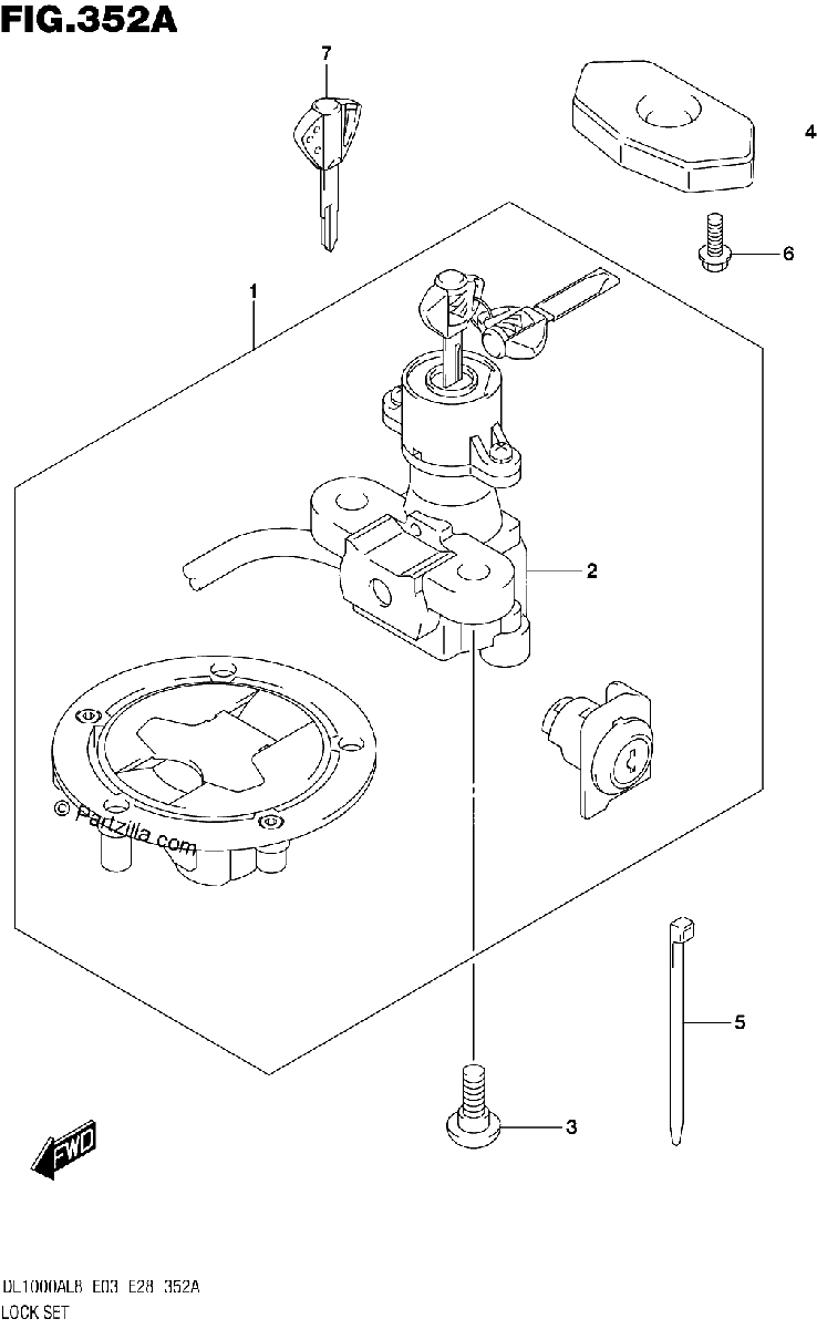 Diagrama de 352A LOCK SET