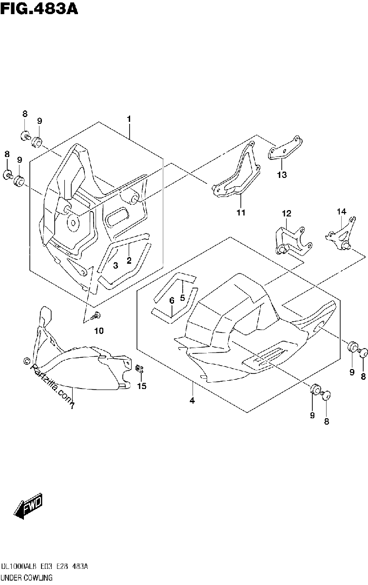 Diagrama de 483A UNDER COWLING