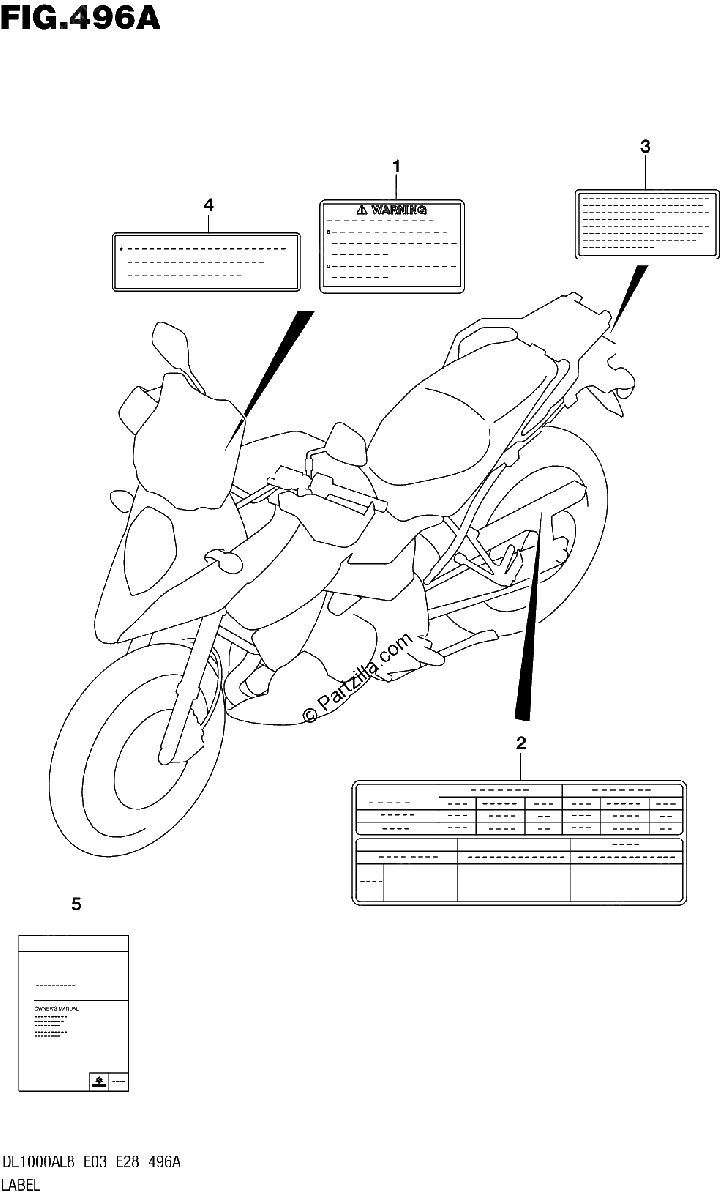 Diagrama de 496A LABEL DL1000AL8 E03
