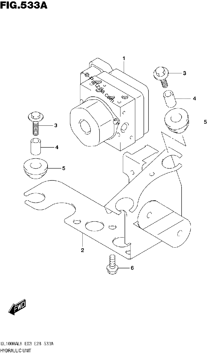 Diagrama de 533A HYDRAULIC UNIT