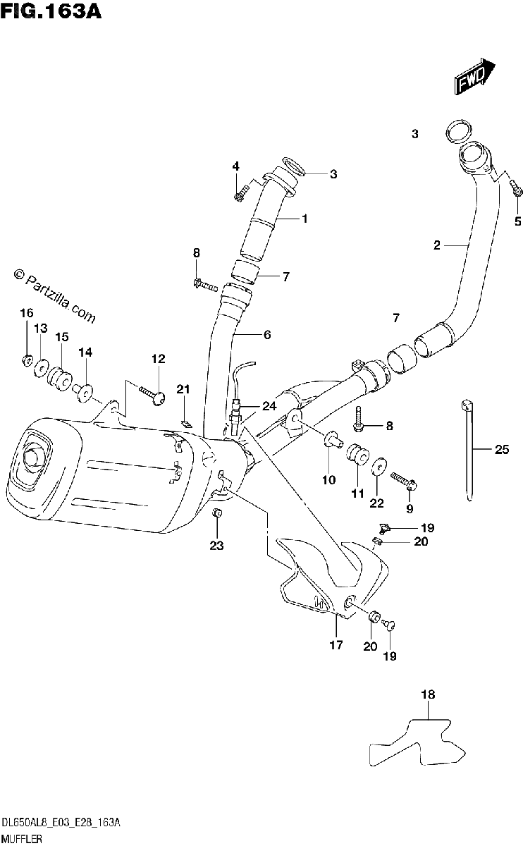 Diagrama de 163A MUFFLER
